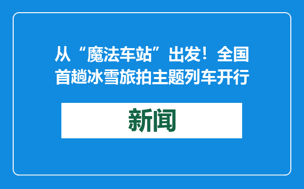 从“魔法车站”出发！全国首趟冰雪旅拍主题列车开行