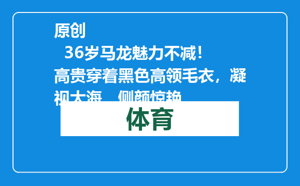 原创            36岁马龙魅力不减！高贵穿着黑色高领毛衣，凝视大海，侧颜惊艳