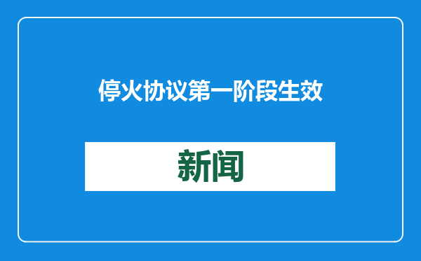 停火协议第一阶段生效 加沙流离失所者彻夜未眠急切返乡
