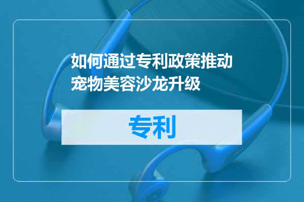 如何通过专利政策推动宠物美容沙龙升级